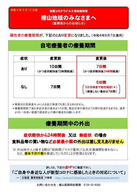 新型コロナウイルス感染症について（8月24日更新） | 北海道上ノ国町